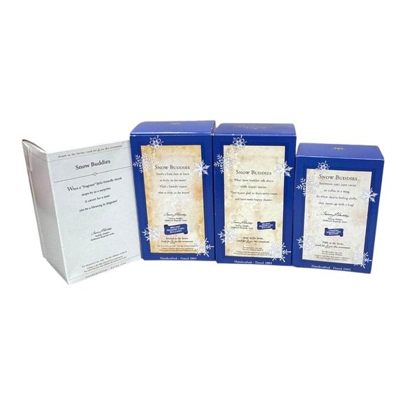 Hallmark Keepsake Snow Buddies Christmas Ornament Collection Set Lot 4 - Picture 6 of 10